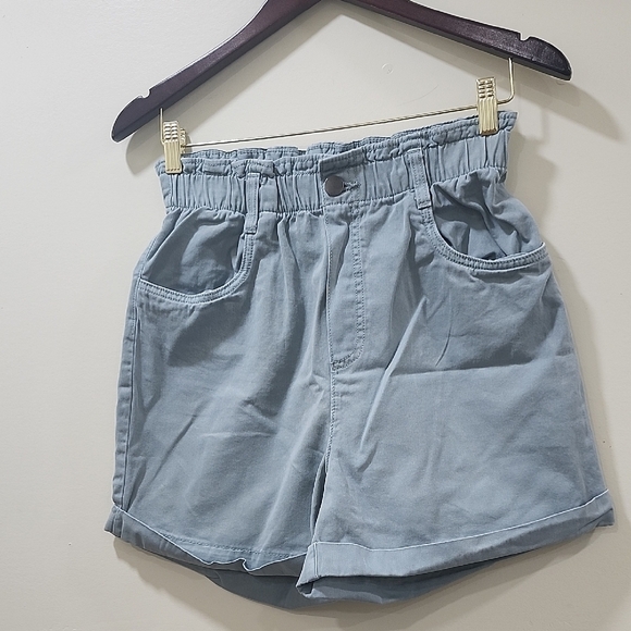H&M High Waist Blue Summer Shorts - Picture 1 of 10